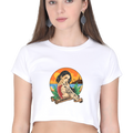 Female Crop Top - Summer Text Printed for a Fun Look