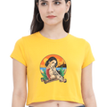 Female Crop Top - Summer Text Printed for a Fun Look