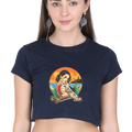 Female Crop Top - Summer Text Printed for a Fun Look