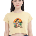 Female Crop Top - Summer Text Printed for a Fun Look